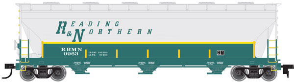 Atlas Model Railroad Co. HO scale American Car & Foundry 4,650-cubic-foot-capacity Center Flow covered hopper