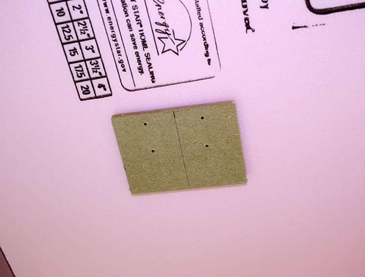 An image of the underside of a foam board layout.