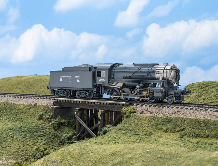 Roco HO scale United States Army Transportation Corps class S160 2-8-0 “Rattlesnake” steam locomotive