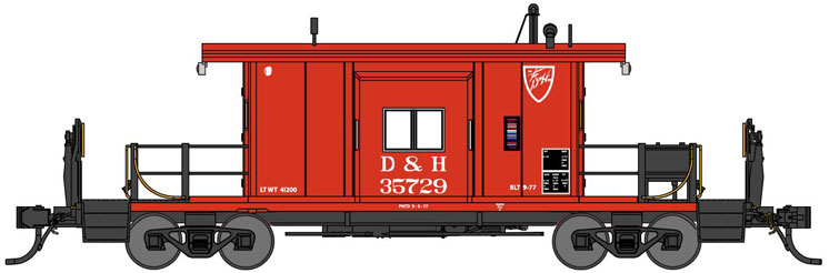 Bluford Shops HO scale assorted cabooses