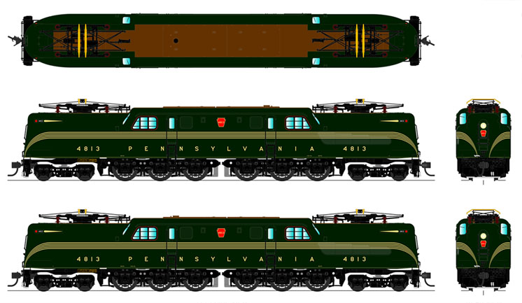 Broadway Limited Imports HO scale Pennsylvania RR GG1 electric locomotive