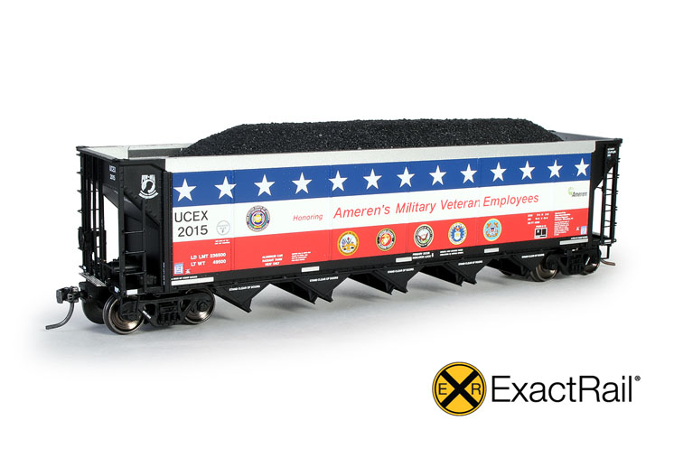 ExactRail HO scale Johnstown America AutoFlood II five-bay hopper