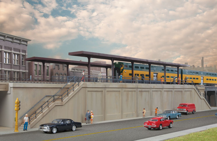 Wm. K. Walthers HO scale elevated commuter station