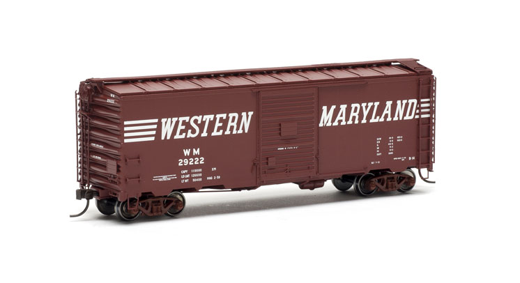 Atlas Model Railroad Co. HO scale 40-foot postwar boxcar with 7-foot doors