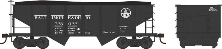 Bowser Manufacturing Co. HO scale Pennsylvania RR class GLa two-bay hopper