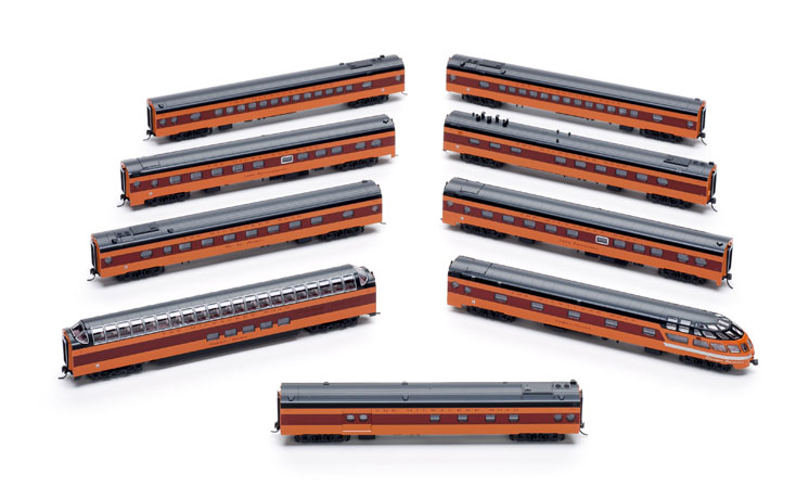 Milwaukee Road Olympian Hiawatha nine-car set