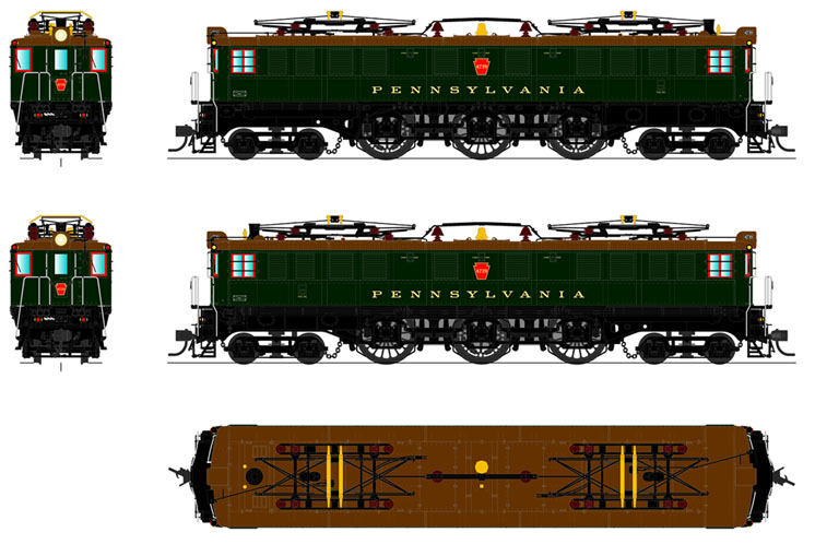 Broadway Limited Imports HO scale Pennsylvania RR class P5a boxcab electric locomotive