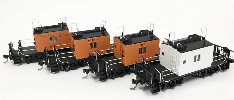 N Cab Milwaukee Road Transfer Caboose Road #021 Fox Valley #91168 N scale 
