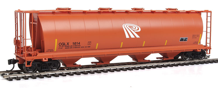 Wm. K. Walthers Inc. HO scale National Steel Car 4,550-cubic-foot-capacity four-bay cylindrical covered hopper
