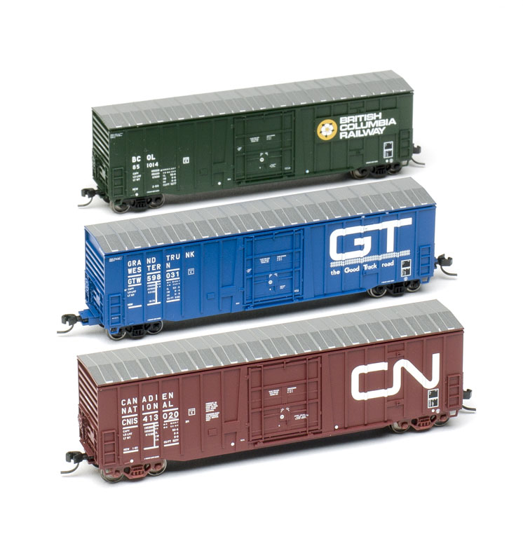 Atlas N scale National Steel Car 50-foot plug-door boxcars