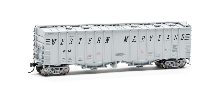 HO scale Western Maryland 50-foot Airslide covered hopper