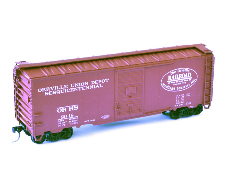 The Orville Railroad Heritage Society Inc. 40-foot Association of American Railroads boxcar