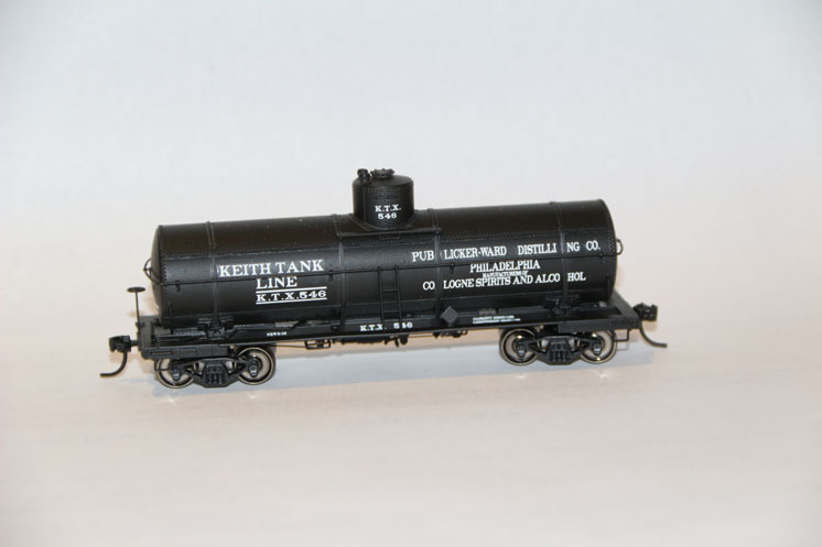 HO scale Keith Tank Line tank car