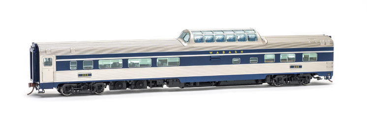 Rapido Trains HO scale Budd lightweight mid-train dome cars