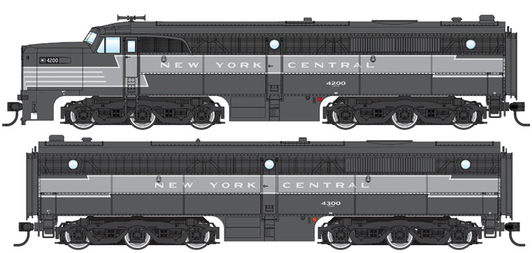 Wm. K. Walthers Inc. HO scale Alco PA and PB diesel locomotives