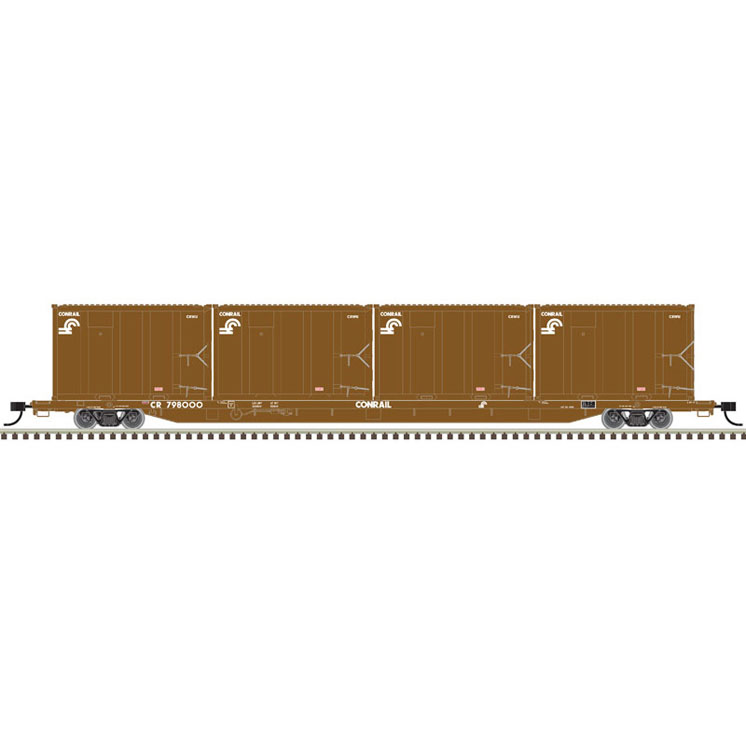 Atlas N scale 85-foot trash flatcar