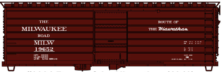 Accurail HO Milwaukee Road ribbed side boxcar
