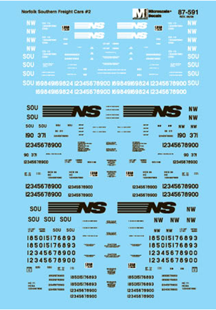 Microscale Industries assorted decals