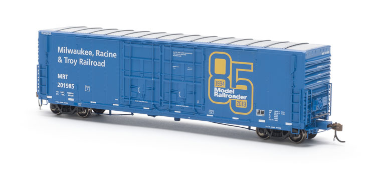 HO scale Milwaukee, Racine & Troy Model Railroader magazine 85th anniversary 50-foot plug-door boxcar