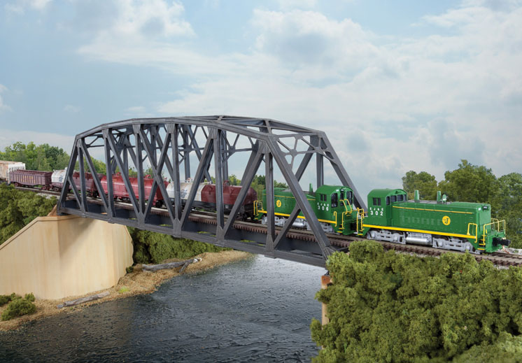 Wm. K. Walthers N scale single-track arched Pratt truss bridge