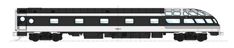 Kato N scale Canadian National Trinity lounge-observation car