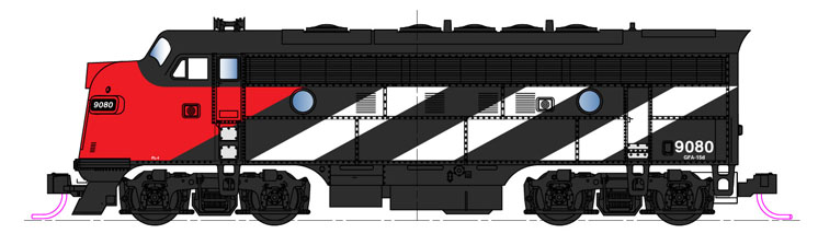 Kato N scale EMD F7 diesel locomotive