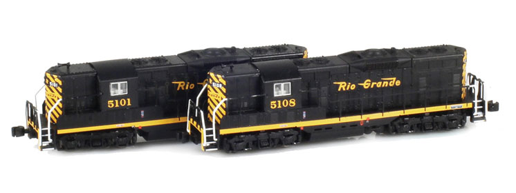 American Z Line Z scale EMD GP7 diesel locomotives