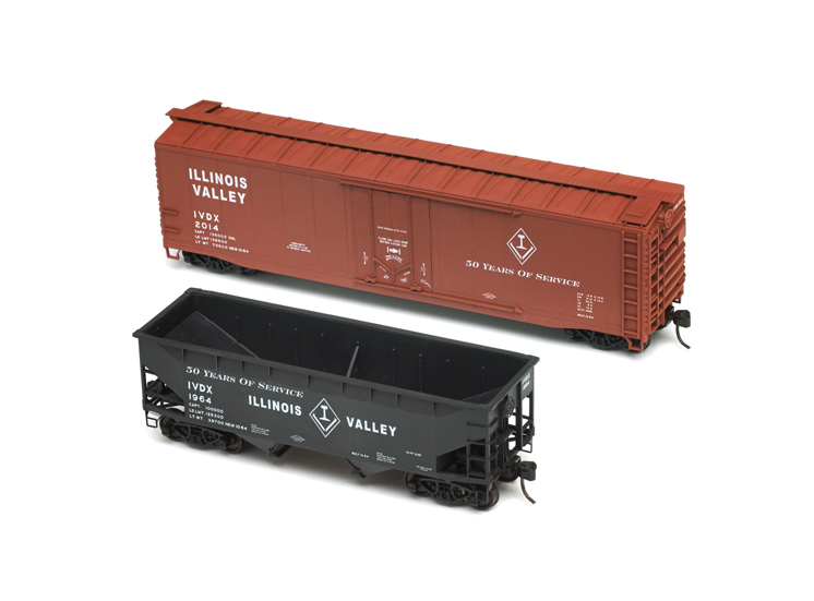 National Model Railroad Association Illinois Valley Division 50th anniversary freight cars