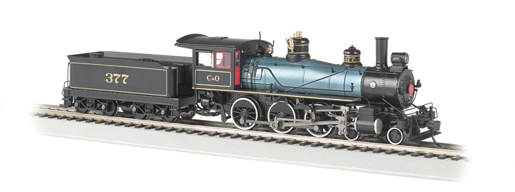 Bachmann Trains HO scale Baldwin 4-6-0 steam locomotive with 52” drivers