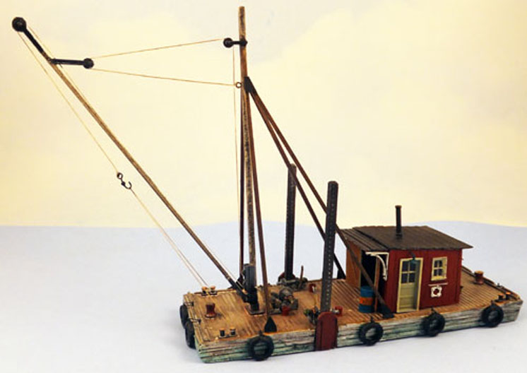 Sea Port Models HO scale 42-foot derrick spud barge
