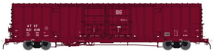 Atlas Model Railroad Co. HO scale Atchison, Topeka & Santa Fe class BX-166 double-door boxcar