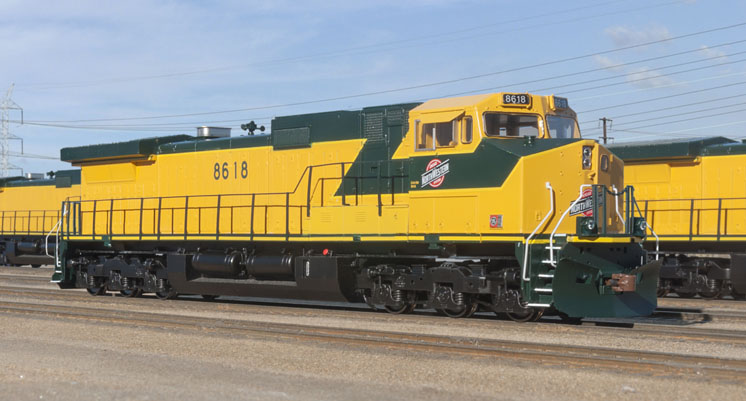 ScaleTrains.com Inc. HO scale General Electric Dash 9-44CW diesel locomotive. Pre-production sample shown.