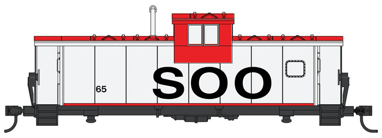 Wm. K. Walthers HO scale International Car Co. wide-cupola caboose