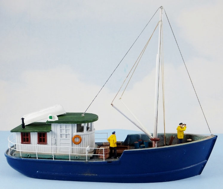 Sea Port Model Works HO scale 48-foot coastal freighter/fishing vessel