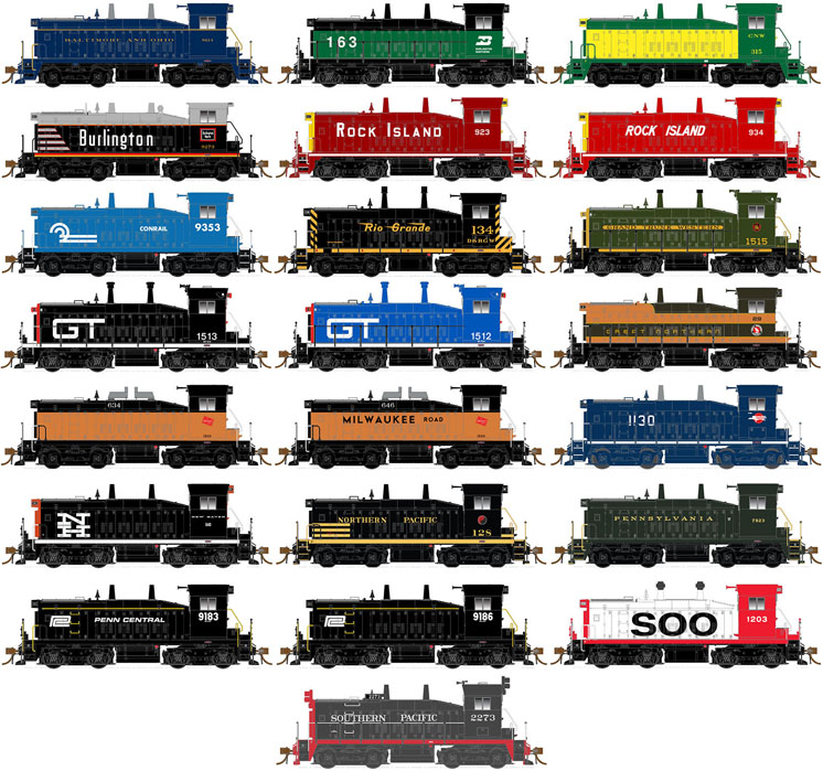 Rapido Trains HO scale Electro-Motive Division SW1200 diesel locomotives