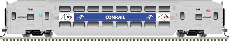 Atlas HO and N scale Bombardier multilevel cars