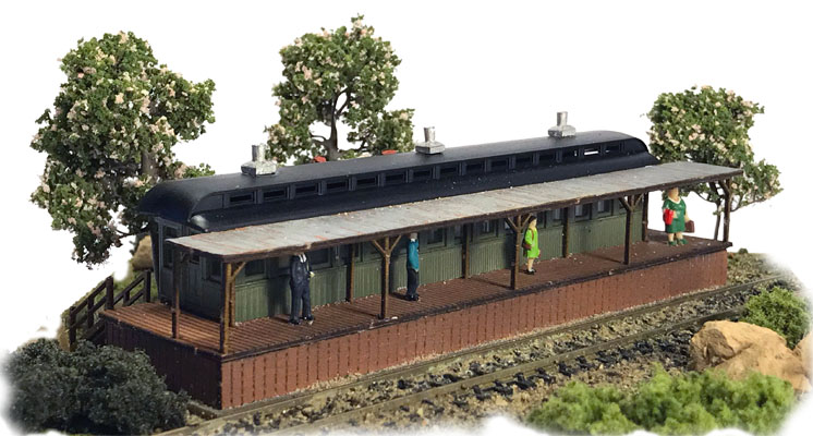 The N Scale Architect N scale Flag Stop Station kit