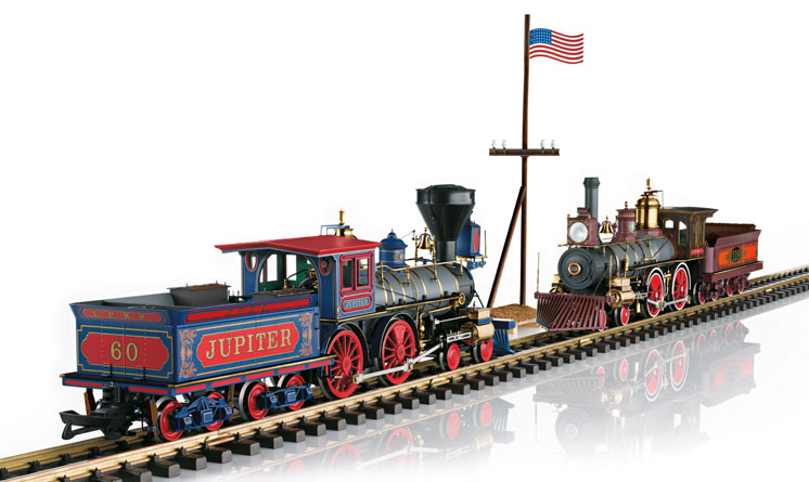 LGB large scale Golden Spike steam locomotive set