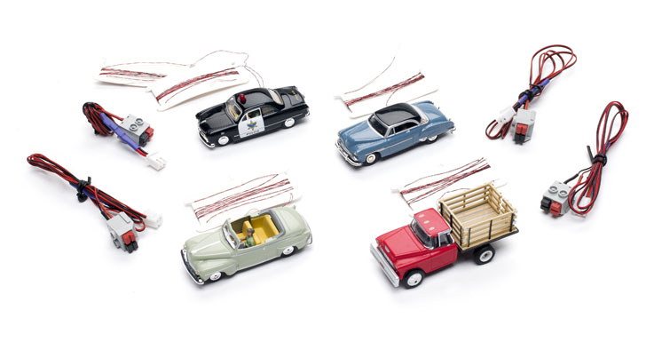 Woodland Scenics HO scale Just Plug vehicles