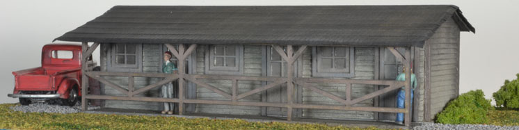 The TrainMaster LLC QuiKit Line HO Yard Bunkhouse