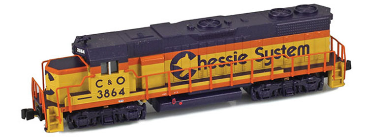 American Z Line Z scale Electro-Motive Division GP38-2 diesel locomotive