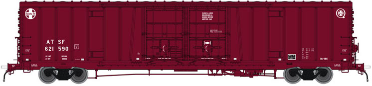 Atchison, Topeka & Santa Fe class BX-166 double-door boxcar
