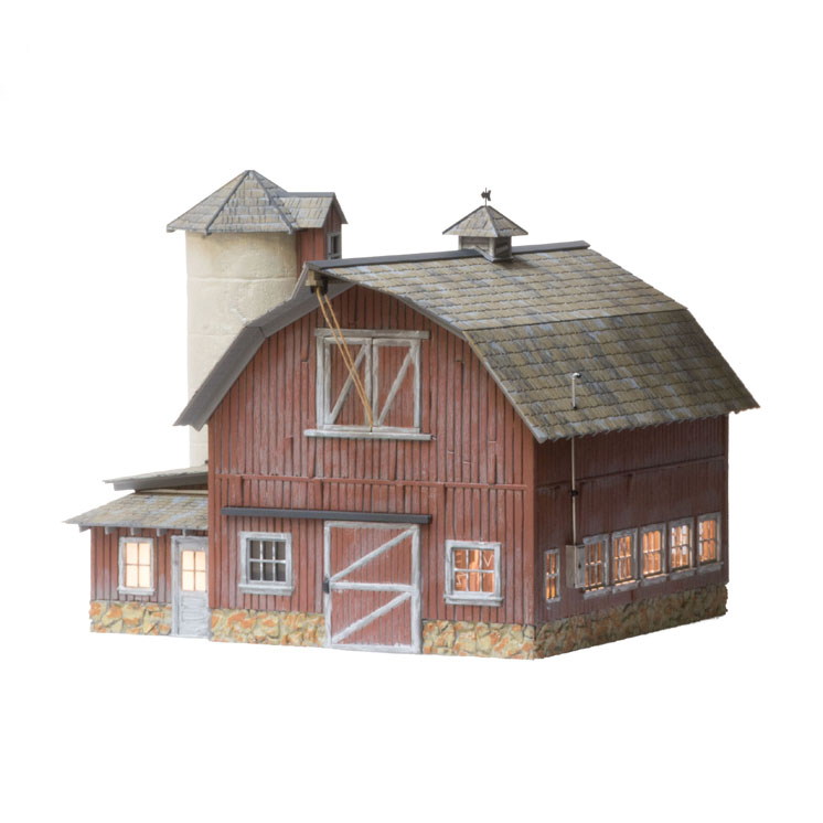 Woodland Scenics O scale old weathered barn