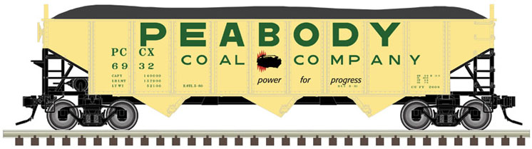 Atlas O 70-ton nine-panel three-bay hopper