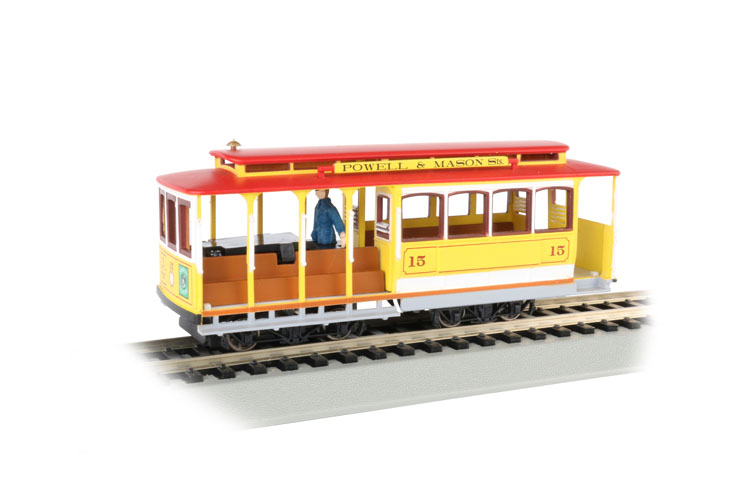 Bachmann HO scale cable car with grip man