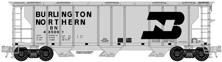 Atlas O Pullman-Standard PS-2 three-bay covered hopper