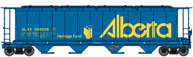 Wm. K. Walthers Inc. HO scale National Steel Car 4,550-cubic-foot-capacity four-bay cylindrical covered hopper