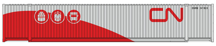 Wm. K. Walthers Inc. HO scale Singamas 53-foot corrugated-side intermodal container