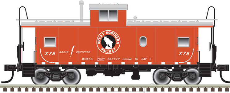 Atlas Model Railroad Co. HO scale wide- and standard-cupola cabooses