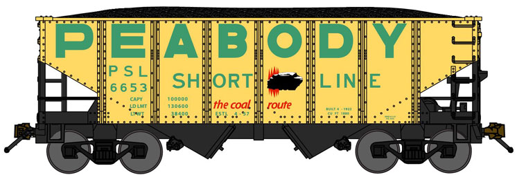 Bluford Shops N scale United States Railroad Administration 30’-6” two-bay hopper